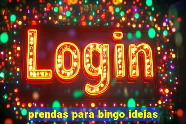 prendas para bingo ideias